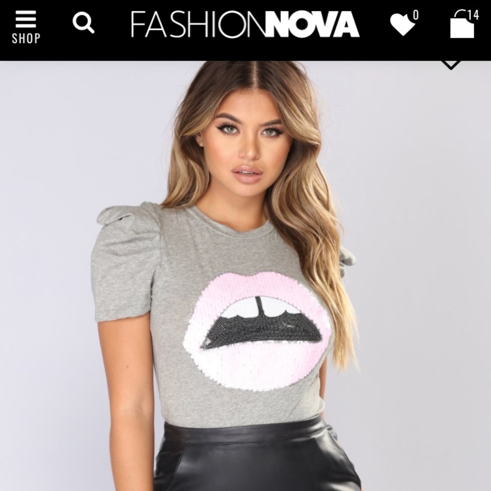 Sequin Lips Tee